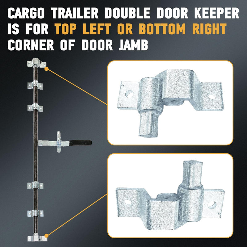 Dump Trailer Door Latch Keeper, Top Left Cam Bar Lock Bottom Right Replacement for Cargo Cam bar Rear/Side Door Latch, 383200, PLR158, 1Pack