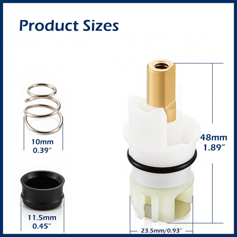RP25513 Faucet Stem Assembly Replacement Kit – Compatible with Delta Two Handle Faucets – Includes 6 Sets with RP4993 Seats and Springs for Bathroom, Kitchen, Sink and Bathtub Repair