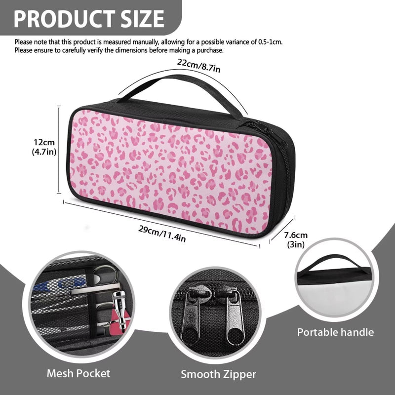 Pink Leopard Print Stethoscope Case Fits 3M Littmann Classic III,Lightweight II S.E,MDF Acoustica Deluxe Dual Head,Cardiology IV,Stethoscope Holder for Nurse Accessories for Work Pink Leopard Print