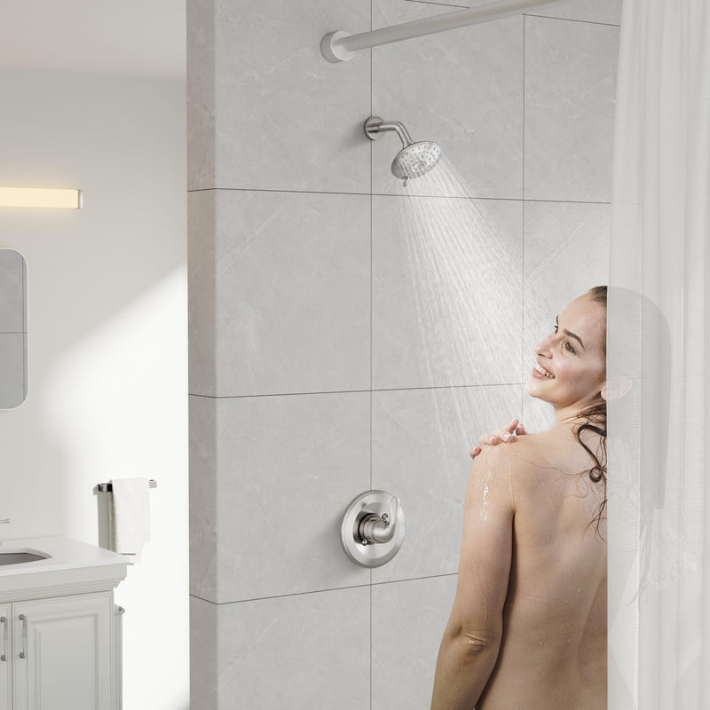 Replacement for Delta Classic 13 Series Single-Function Shower Valve Trim Kit, Shower Handle, Brushed Nickel Shower Trim Kit T13020-SS (Cartridge and Valve Not Included) Without Cartridge