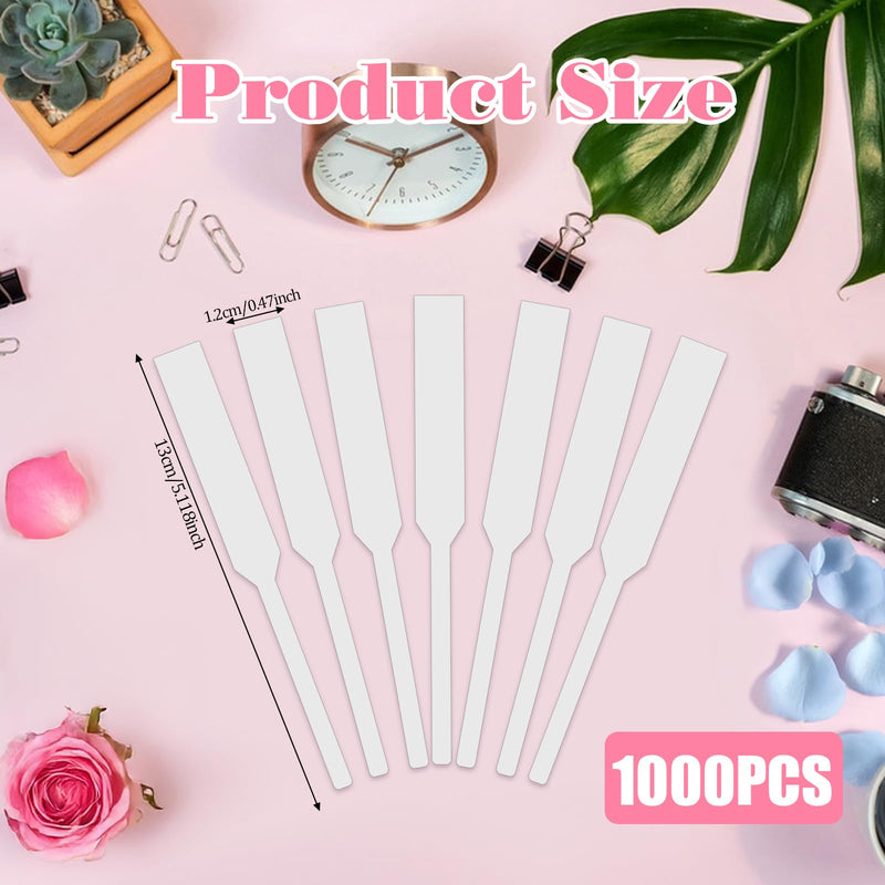 SynHHergyx 1000 PCS Disposable Perfume Tester Strips, White Paper Fragrance Test Strips, Essential Oils Test Card Blotter Paper for Aromatherapy Testing