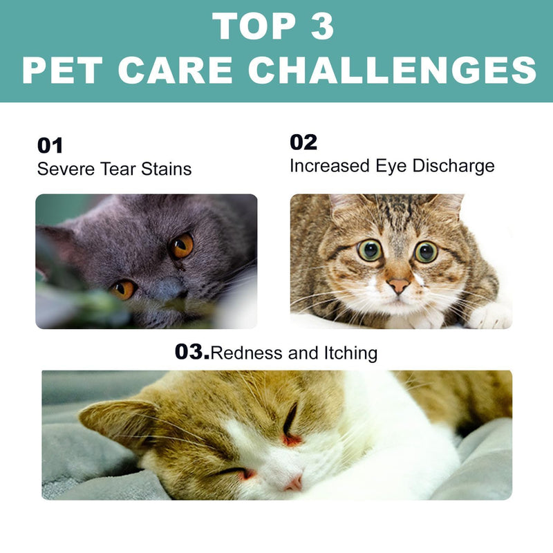 JoanofArc Dog Eye Drops - 120ml Gentle Eye Cleaner for Tear Stain Removal, Soothing Formula for Irritated Eyes, Safe for Dogs & Cats