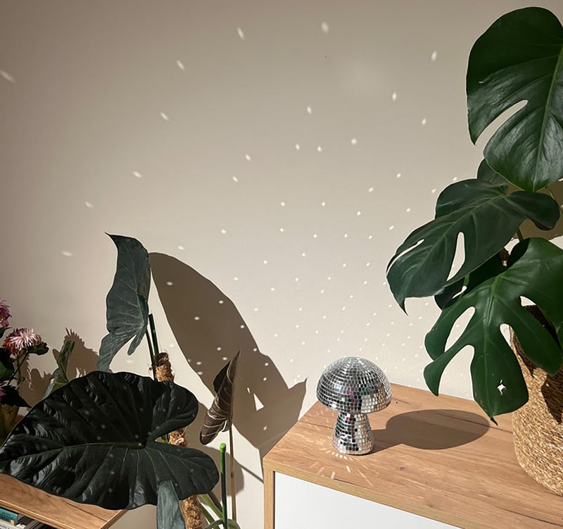 Creative Mushroom Disco Ball for Party, Table Decor Mirror Retro Handmade Disco Ball Mushroom Shape Home Art Decorations,Bar Ornaments(Silver, S(5.9'')) S(5.9'') Silver