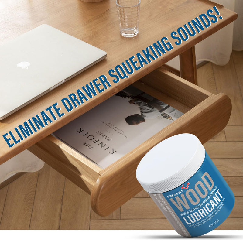 Wood Drawer Lubricant for Home DIY Projects, Multi-Purpose Semi Paste Wax for Wood to Reduce Frictions of Drawer Slide, Door Hinge Lubricant for Preserving Furniture & Restoring Wooden Slide
