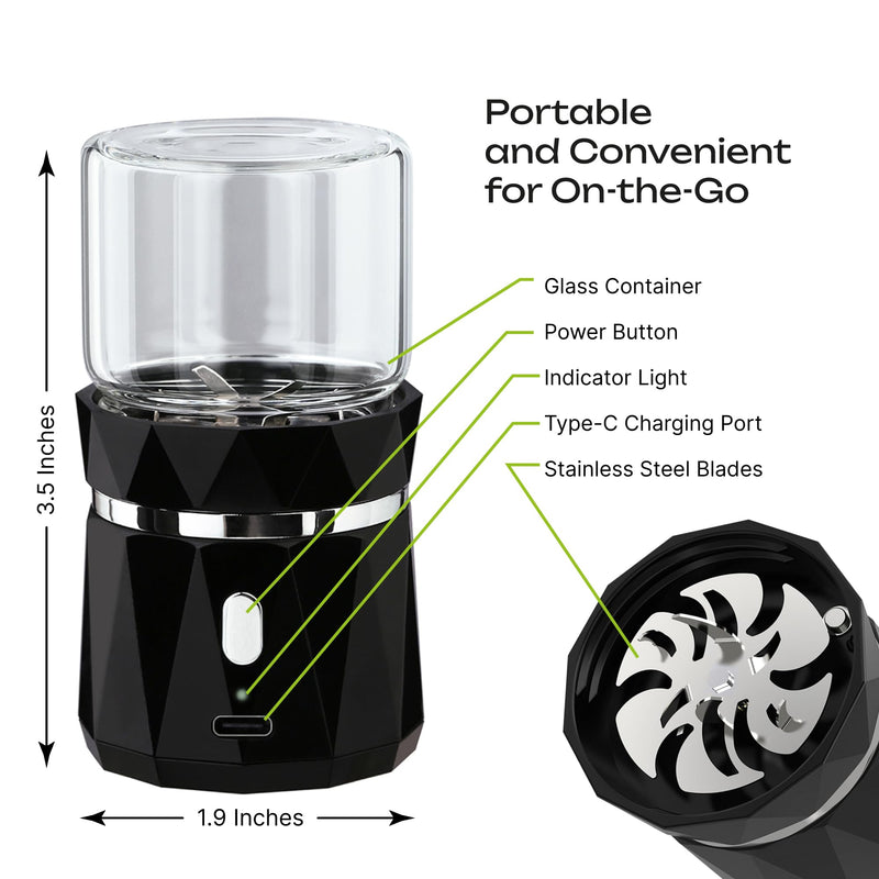 Electric Pill Crusher Grinder - Fine Powder Automatic Grinder to Pulverize Multiple Pills Small Large Medication for Elderly & Pets - Portable Cordless Crusher 1-Pack