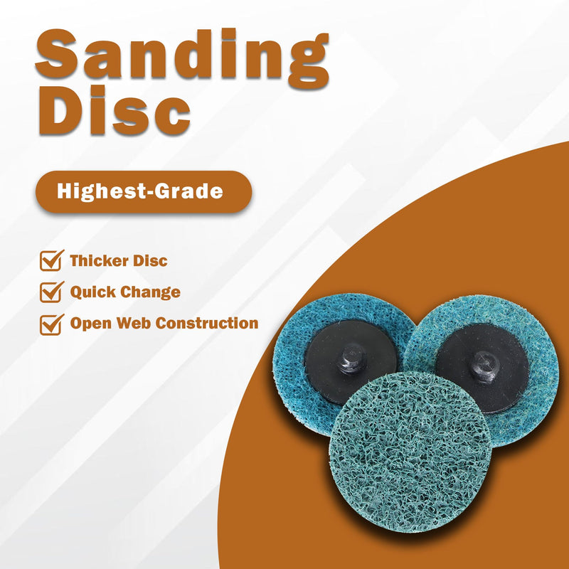 kimllier 50Pcs 2 Inch Blue Quick Change Surface Prep Conditioning Discs, R-Type Fine Disc for Cleaning, Finishing and Deburring on Metals