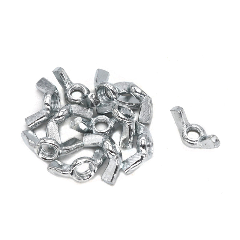 binifiMux Wing Nuts, 8-32 Wing Nuts, Fasteners Parts Butterfly Nut, Hurrican Shutter Panel Hand Twist Tighten Ear Wingnuts, Pack of 60 8#-32 Silver