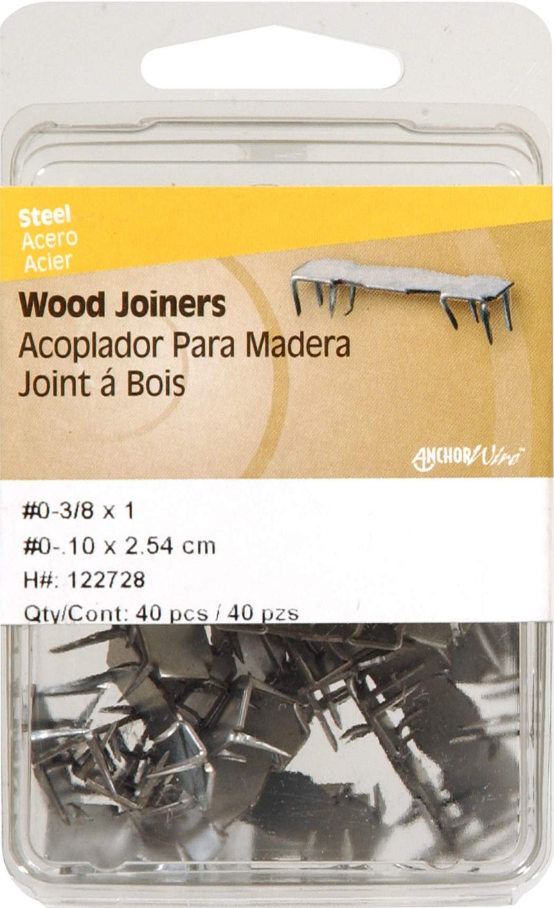 122728 No.0 Wood Joiner, 40-Pack, No Size, Silver, 40 Count