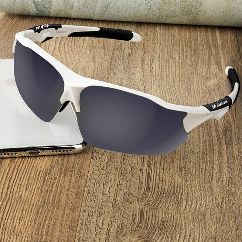 Blade Sport Polarized Sunglasses Sunglasses For Men Women Mens Womens Running Golf Sports White