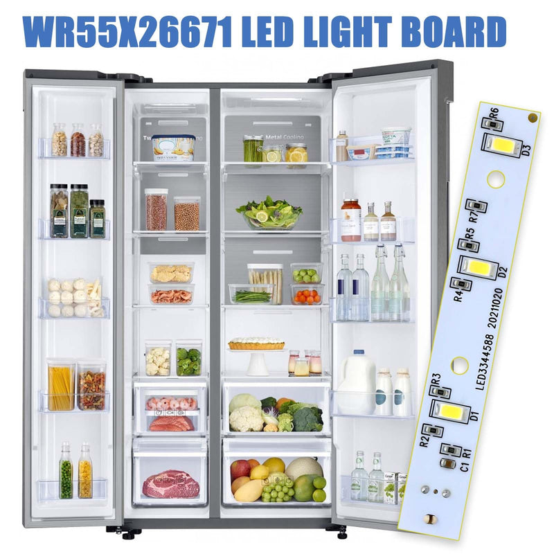 WR55X26671 LED Light Board for GE Refrigerators | Replacement for PS11767930, AP6035586, 4468532, EAP11767930 | Easy Installation 2PCS