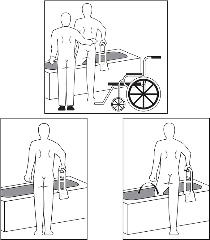 BQKOZFIN Bathtub Handrail, One-touch Installation, Bath Care, Safety Handrail, Nursing Care Supplies, Anti-Slip, Bathroom/Toilet/Fall Prevention - NewNest Australia
