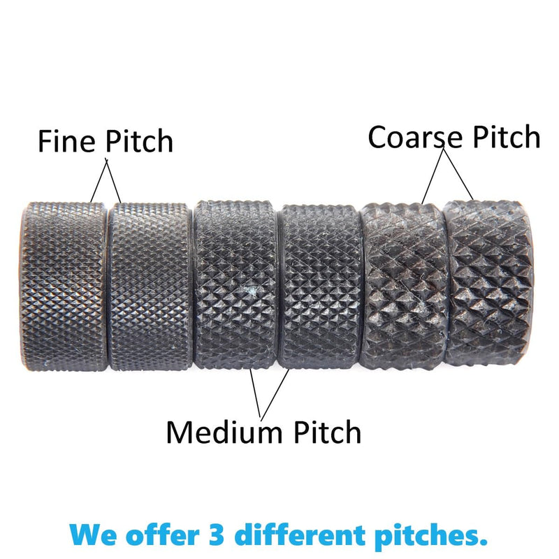 HHIP 2220-0318 2 Piece 5/8" Diamond Pattern Fine Pitch Knurling Wheel Set Diamond Shape