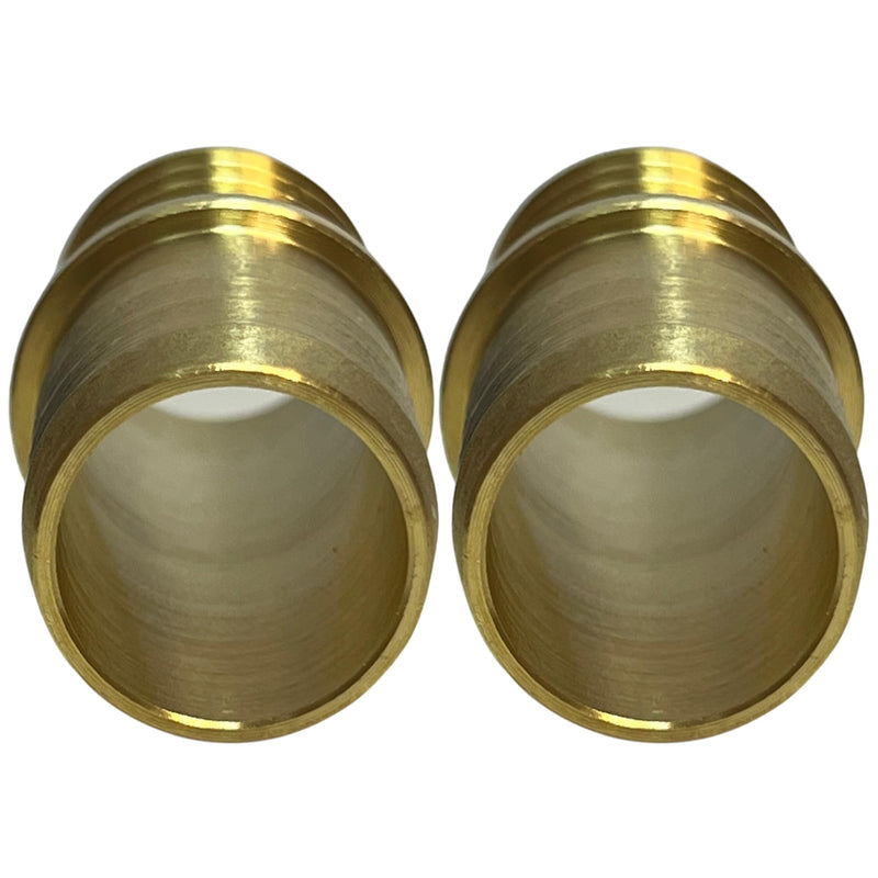 2PCS Brass Hose Barb Fitting Metals Splicer Mender 3/4" Barb Hose Union Euqal Barbed Coupler Round Union Adapter by CX WONDERLAND