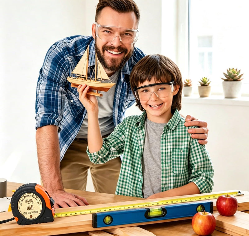 Dad Gifts for Fathers Day Tape Measure 25 FT, Birthday Gift for Dad from Son Daughter Wife, Best First New Daddy Father in Law Presents Useful Stuff, Engraved Measure Tape Tools Woodworker Carpenter