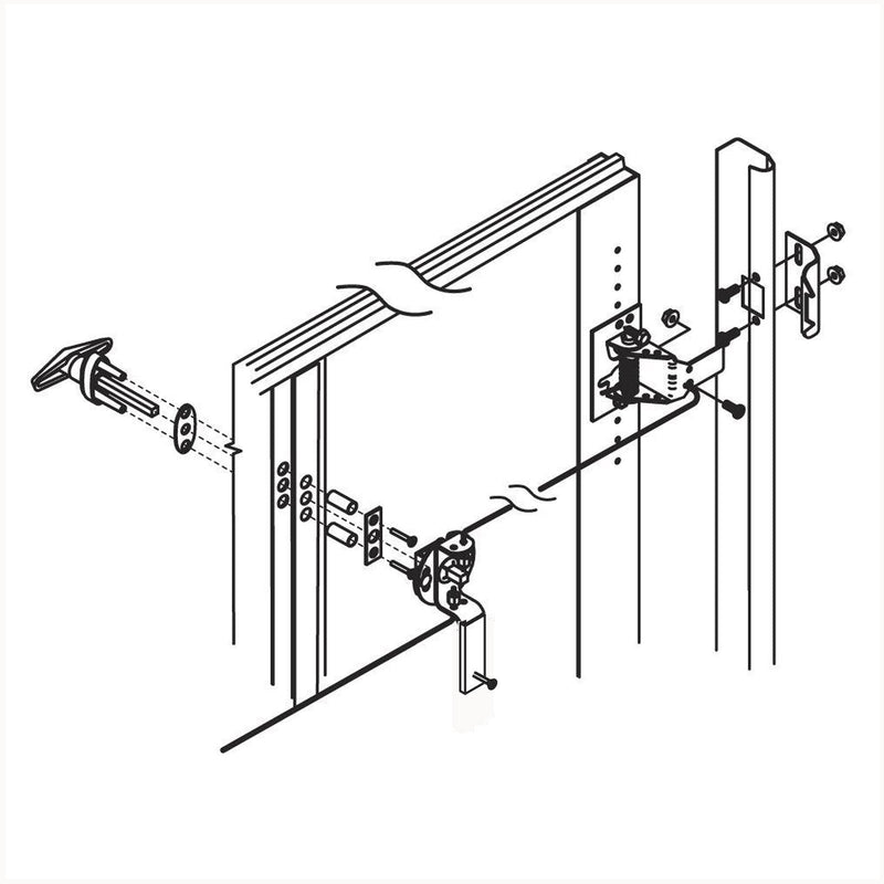 Universal Garage Door Lock Kit with Spring Latch and Keyed Handle
