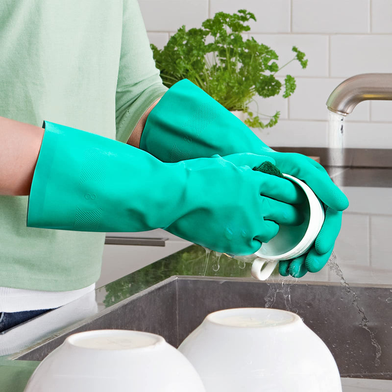 ThxToms Chemical Resistant Nitrile Gloves, Resist Household Acid, Alkali, Solvent and Oil, Latex Rubber Free, 1 Pair Medium Medium (Pack of 1)