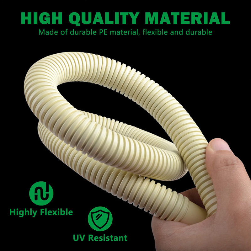 Forestchill 50 Ft AC Drain Hose for Mini Split Air Conditioner, 5/8" I.D Universal Mini Split Drain Hose Pipe Line, Flexible and UV Resistant Air Conditioner Part & Accessories