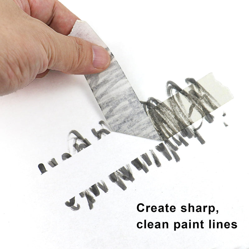 4 Pack White Painters Tape - Masking Tape 1 inch Wide - Multi-Surface, Smart Adhesion, Indoor & Outdoor Use - Paint Tape for DIY, Labeling, Art, Car, General Purpose - 360FT Total - NewNest Australia