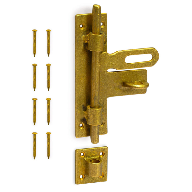 Hardware Philosophy Lockable Slide Latch Bolt Receiver 4.75 Inches - Architectural, Interior Design, Doors, Furniture Cabinet Customization Hardware