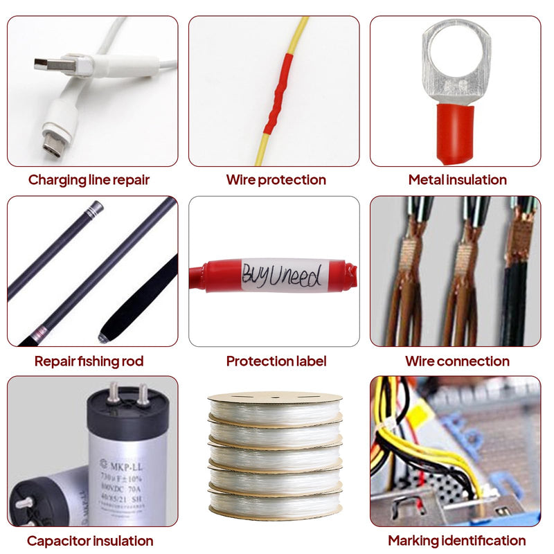 Clear Heat Shrink Tubing 4:1 Adhesive Glue Lined Marine Grade Waterproof Seal Wire Shrink Wrap Tube Dual Wall Insulation (1/4"-18Feet) 1/4"-18Feet