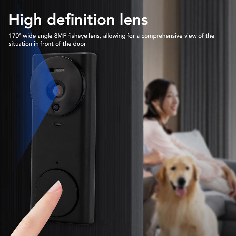 Video Doorbell, Video Intercom System, Night Vision, Two Way Voice, 170° Viewing Angle, Doorbell with Camera Monitor, Doorbell for Villa House Office Apartment