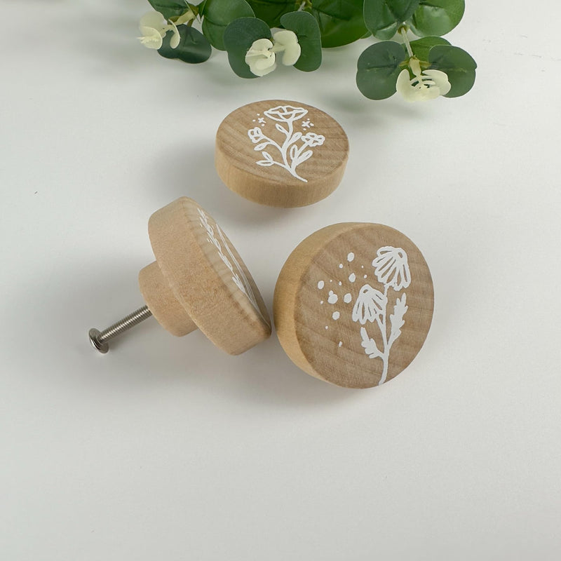 8Pack 1.8" Wood Dresser Boho Kitchen Furniture Drawer Cabinet Decorative Knobs and Pulls
