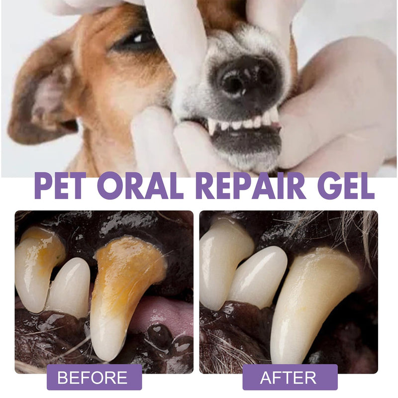 Pet Oral Repair Gel, Dog Oral Repair Gel, 2Pcs Pet Breath Freshener for Cats and Dogs, Removes Tartar, Keeps Breath Fresh, Strengthens Teeth, No Brushing Oral-Care Cleaner, 3ML