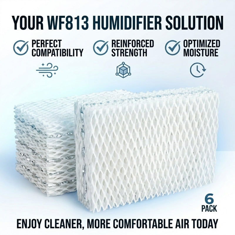 EQWF813 Humidifier Filter Replacement, 6-Pack for WF813 and RCM-832