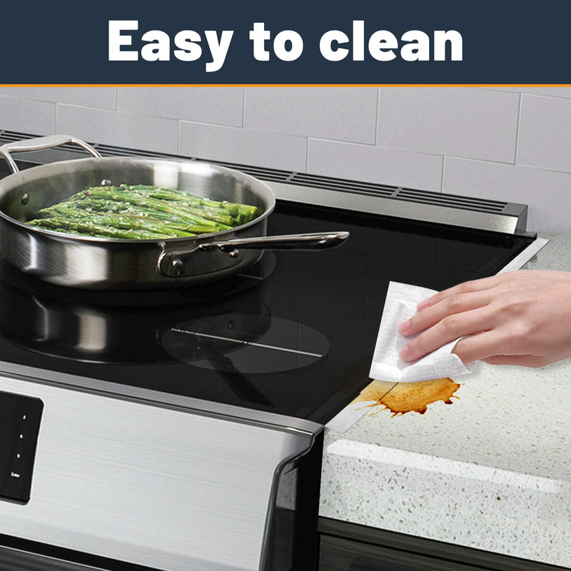 Stove Gap Filler, Stove Gap Covers Stainless Steel, Adjustable 13.8-27.5 In(2 Pack), Heat Resistant, Gas Stove Side Gap Protector, Silver