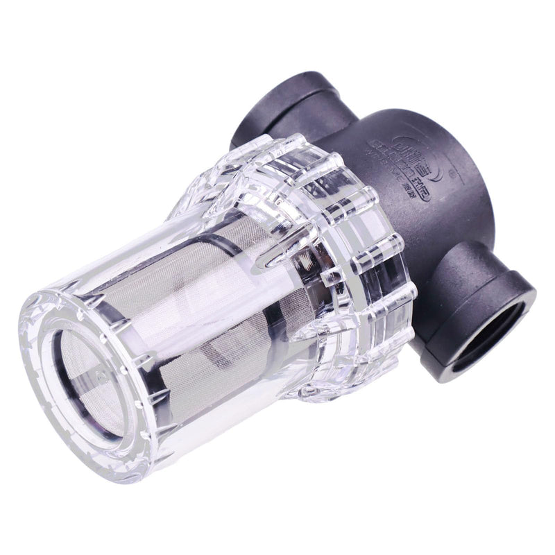 3/4" Female NPT in-Line Strainer with 100 Mesh Stainless Steel Filter Screen Universal Fits RV Water Tank Pressure Washer Garden Outdoor Hose