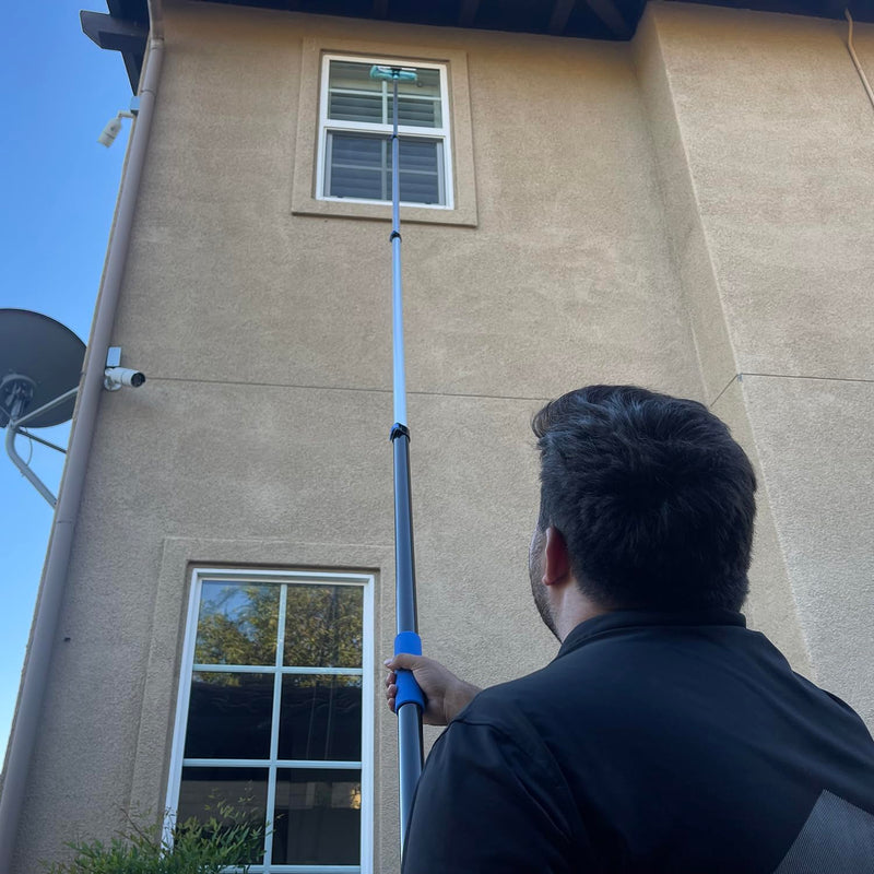 5-12 Ft Telescoping Paint Roller Extension Pole with Angle Adaptor 12 Feet