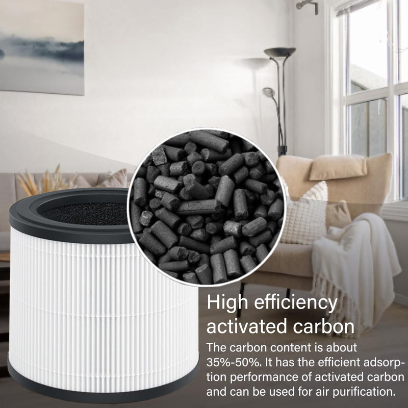 2 Pack AP2303 Replacement Filter for AP2303 Air Purifier, 3-in-1 with High-Efficiency Activated Carbon and Pre-Filter