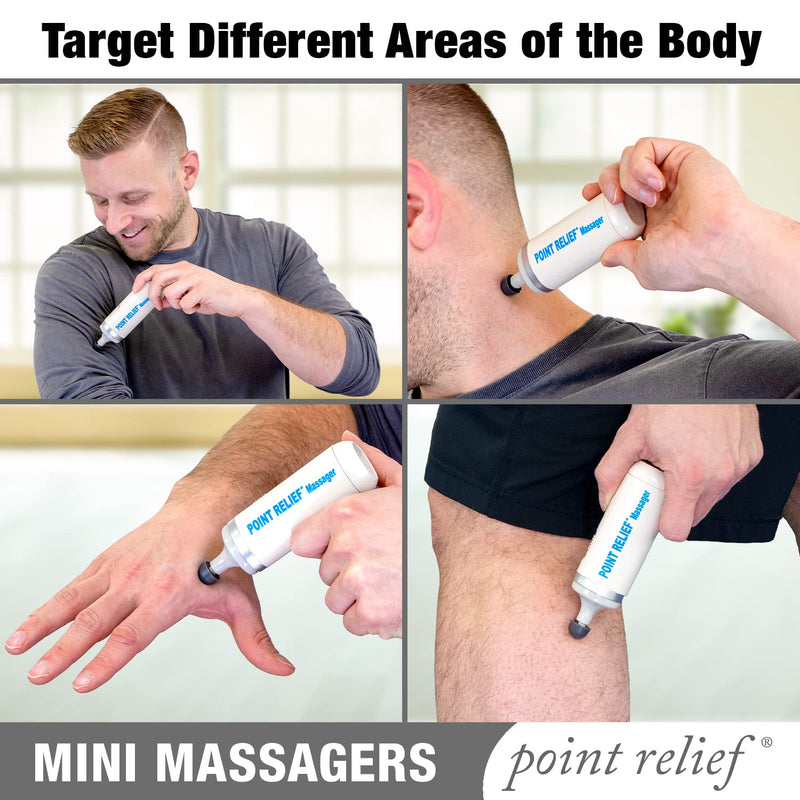 Point Relief 14-1050 Mini Massager for Handheld Targeted Massage Therapy Relieve Muscle Pain Standard