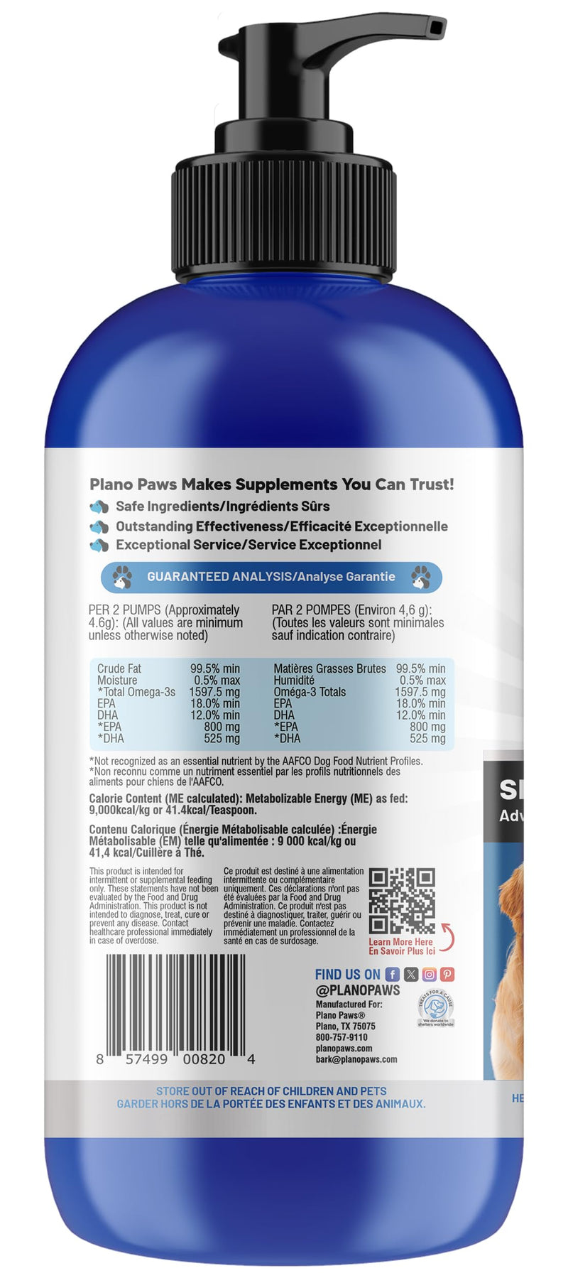 Omega 3 Fish Oil for Dogs - Better Than Salmon Oil - Dog Fish Oil Supplement to Reduce Shedding & Itching - Supports Joints, Brain, and Heart Health - Skin and Coat Supplement - Liquid Fish Oil 12 Oz