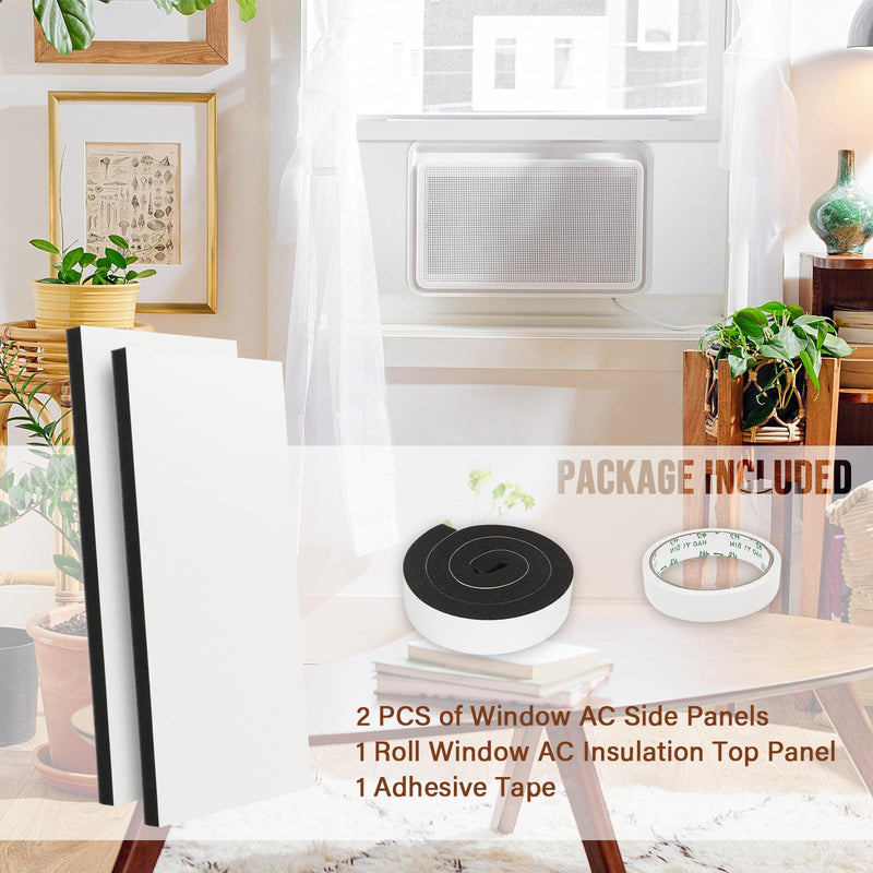 Window Air Conditioner Side Panels, 2 Pcs AC Side Surround Panel Kit Indoor