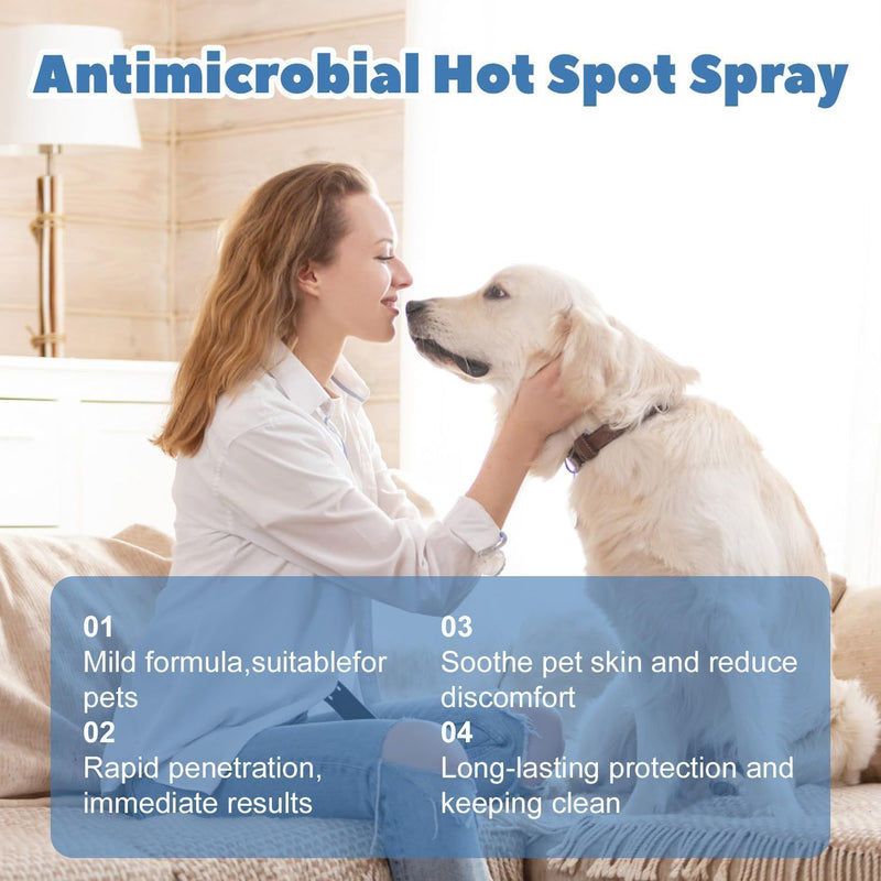 JoanofArc Hot Spot Spray for Dogs & Cats, 50ml Itch Soothe & Skin Care Spray, Soothes Dry, Itchy & Irritated Skin, Long-Lasting Moisturizing & Soothing Formula for Pets
