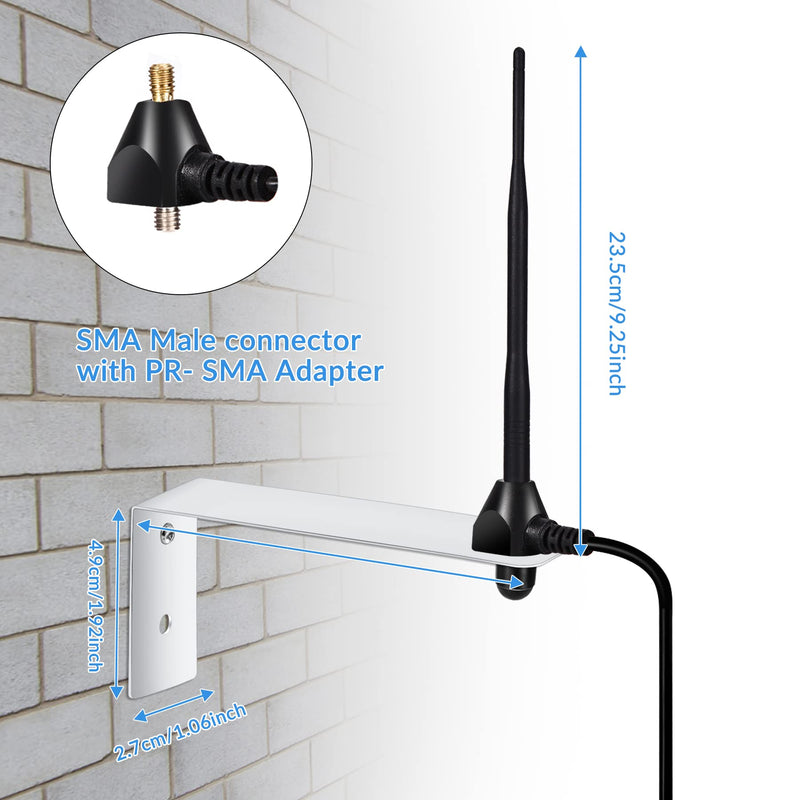 Smart Gate Door Opener Antenna 433.92 MHz Long Range Receiver 10 feet Low Loss Cable Antenna Compatible with All Series Lifemaster GTO Mighty Mule Gate Opener