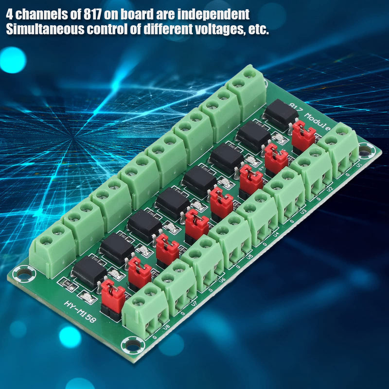 8 Channel Optocoupler Isolation Board, PCB Driver Photoelectric Isolated Module Opto Isolator Module 3.6 to 30V Output Voltage Converter Adapter