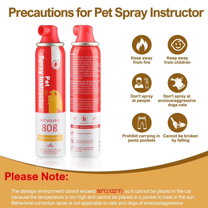 Dog Corrector Spray 1 Pack 80mL for Dogs to Stops Barking, Jumping Up Attacks & Unwanted Dog Behaviour Humane Effective Red