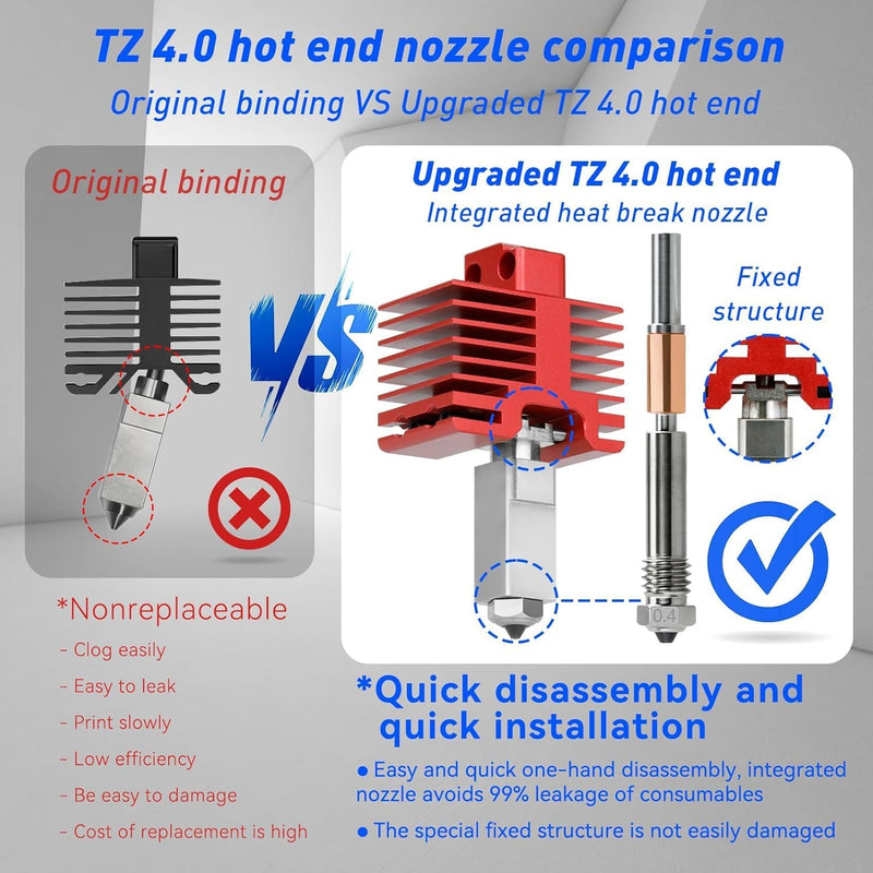 Hotend Upgrade for Bambu Lab 3D Printers P1 / P1S - TZ 4.0 High Flow Extrusion