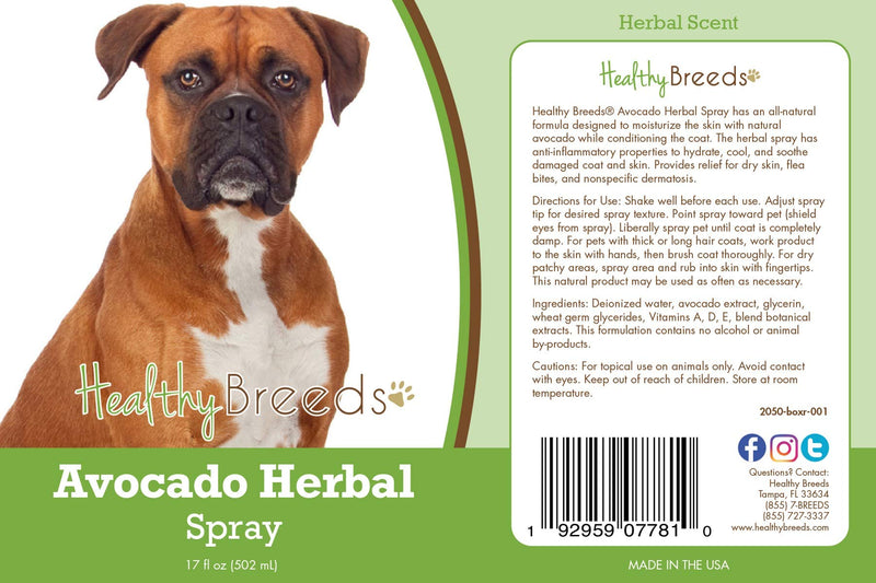 Healthy Breeds Boxer Avocado Herbal Spray 17 oz