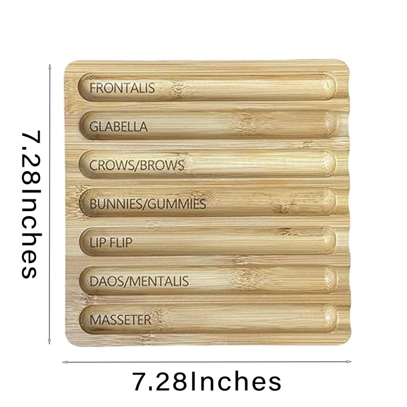 Aesthetic Practitioner Syringe Tray with Slot Label, Bamboo Aesthetic Physician Syringe Preparation Tray, Syringe Tray for Aestheticians and Nurses, Syringe Storage Tray with 7 Flutes