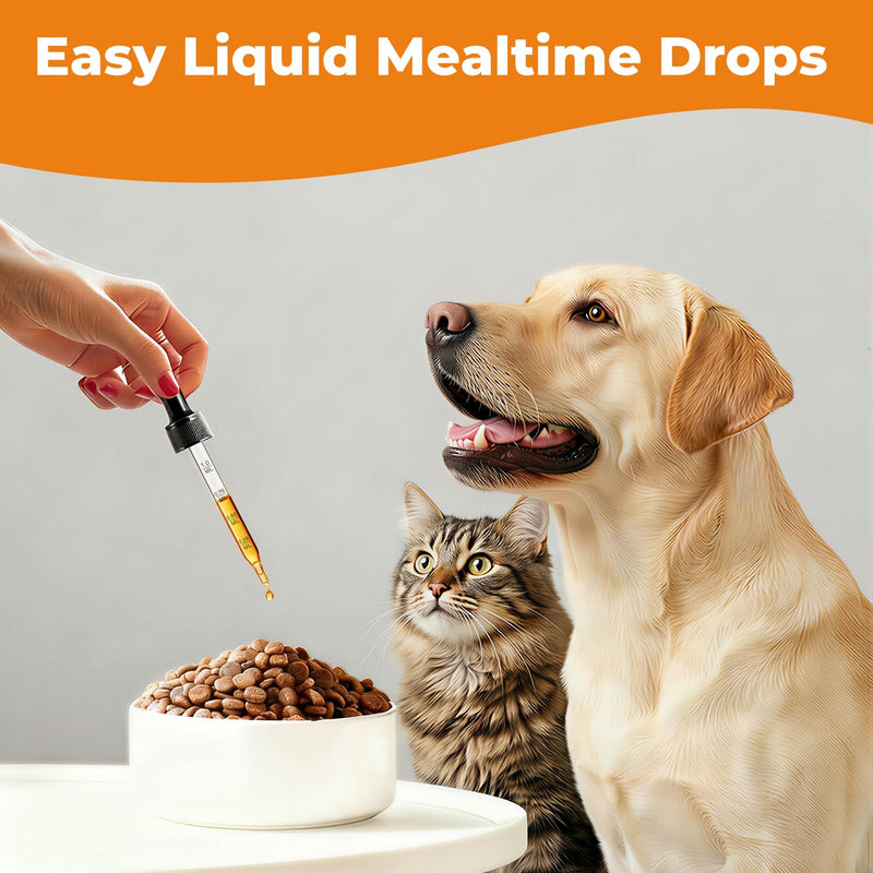 Pancreatic Enzymes for Dogs Drops - Pancreatin Digestive Enzyme Liquid for Pets with EPI, Supports Food Breakdown, Nutrient Use & Stool Consistency - 2 fl oz