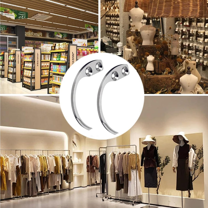 2PCS Stainless Steel Metal Hooks for Hanging,Stainless Steel Hook,Metal S Hook,