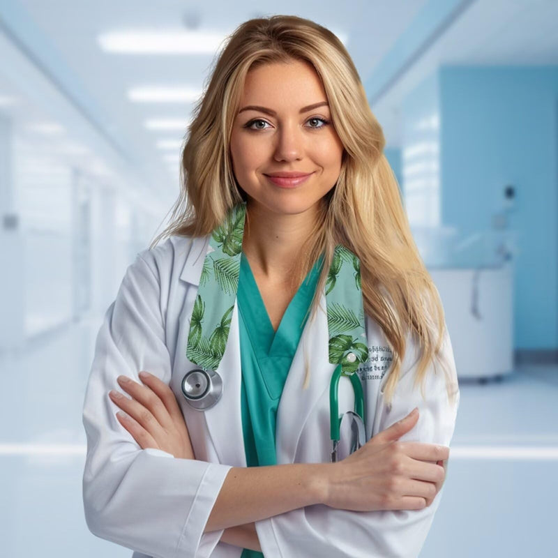 Floral Tropic Palm Leaves Stethoscope Cover Sleeve for Nurse Doctor Stethoscope Accessories 1 Piece Dog Paws Print Stethoscope Sleeve Universal Green Floral Tropic Palm Leaves 1 Pack