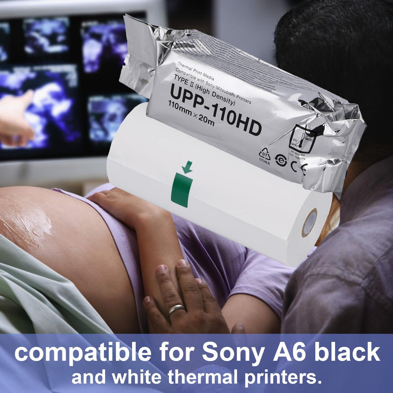 UPP-110HD Ultrasound Paper, 2 Roll High Density Ultrasound Thermal Print Film/Media 110mm x 20m