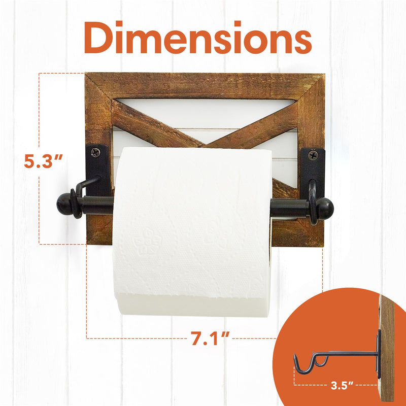 Autumn Alley Farmhouse Shiplap Toilet Paper Holder - Barn Door Farmhouse Elegance for Your Bathroom - Enhance Your Space with Rustic Coastal Bathroom Accessories, Rustic Charm, Unique Shiplap