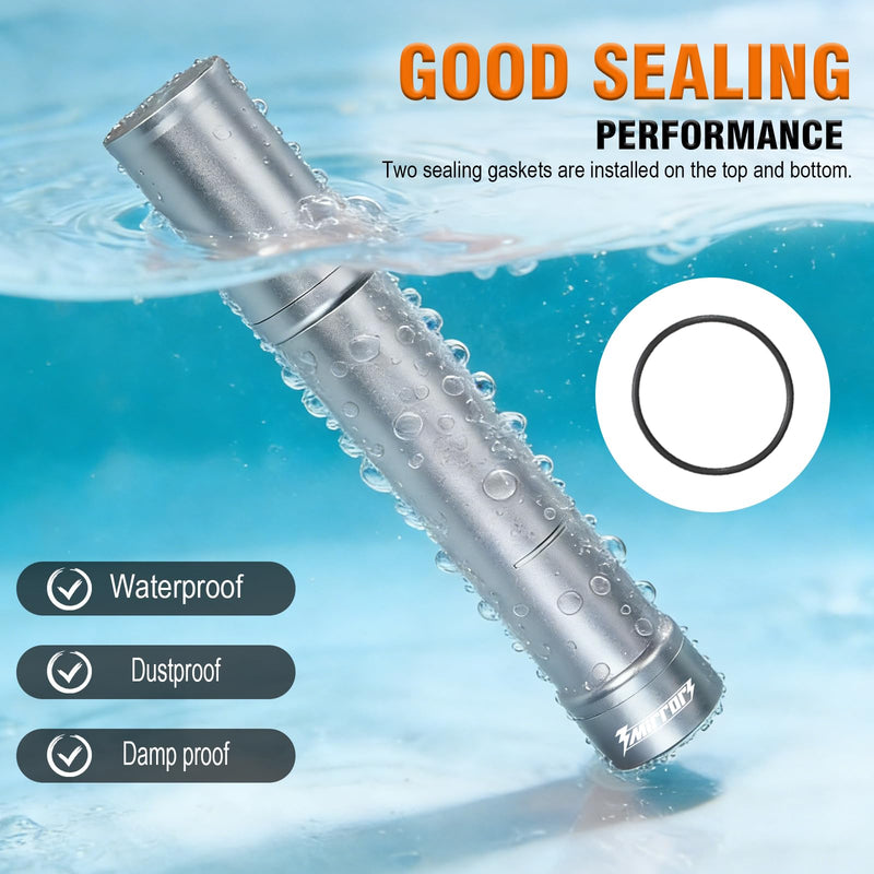 3mirrors Tungsten Holder-Titanium Gray Storage Tube for TIG Tungsten Electrode with 3 Section Divider & Magnetic Base,Protective Fit that Prevents Oxidation and Damage. Titanium Gray