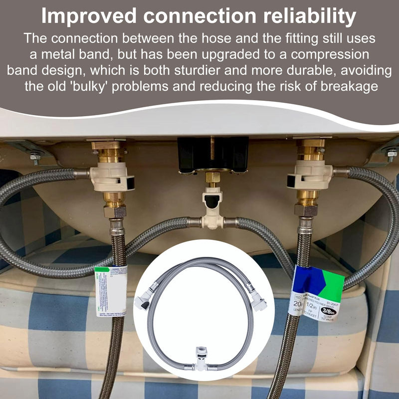 Bathroom Hose Kit Fits for Moen 114299 113016 Hose Kit, Bathroom Faucet hose kit Compatible with Duralock Connections-1 Pack