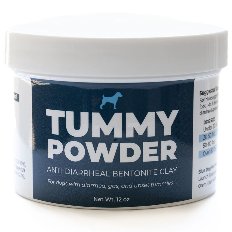 Tummy Powder for Dogs and Cats | Anti-Diarrheal Bentonite Clay Powder | Gas Relief | Stool Firmer | Detox | Anti-Diarrhea | Calcium and Other Minerals | Natural from The Earth | by Blue Dog Pet